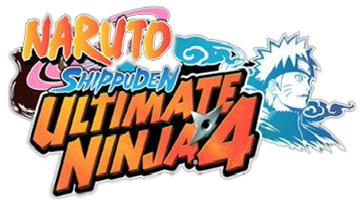 Ultimate Ninja 4: Naruto Shippuden title screen for Playstation 2
